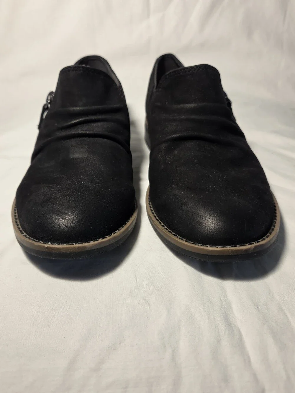Clarks Camzin Pace Black Suede Loafers 9M